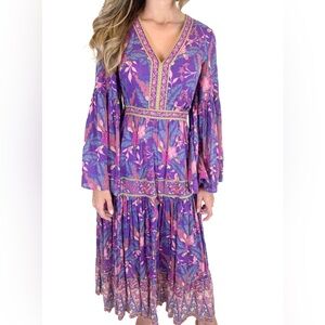 Spell & the Gypsy Collective Purple Floral Dress